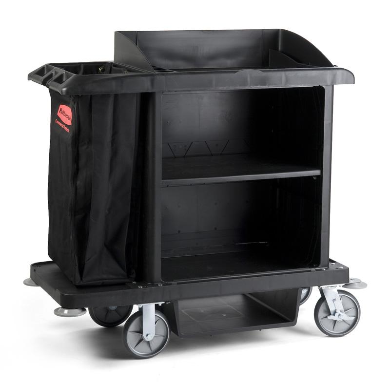 Rubbermaid FG618900BLA Full Size Housekeeping Cart